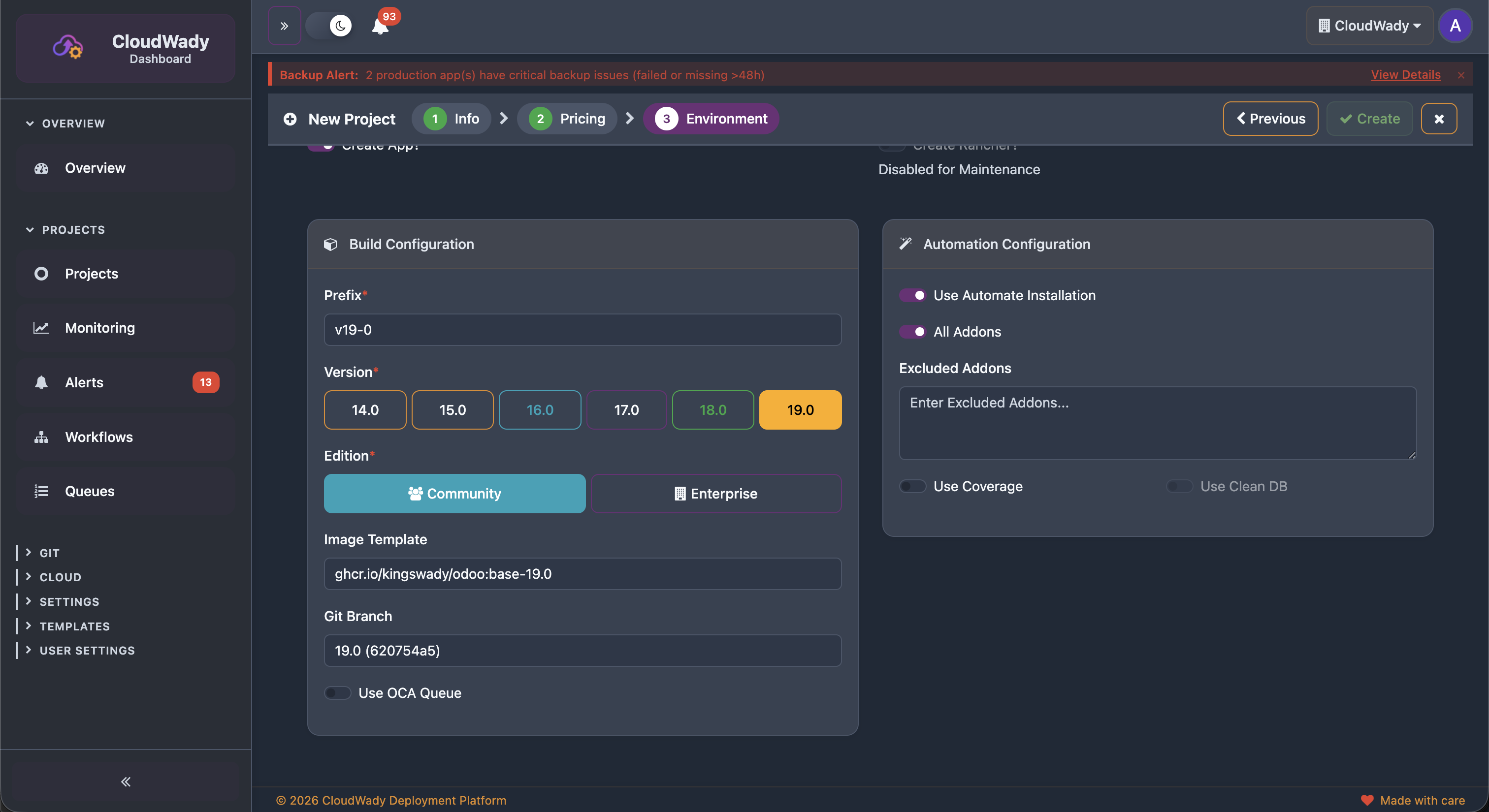 Project Creation Step 4